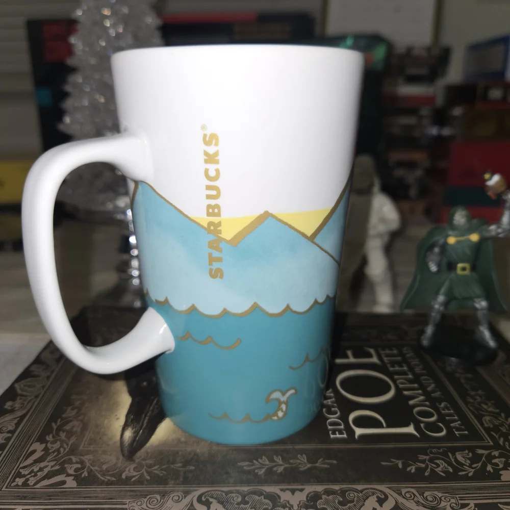 Starbucks 16 0z Mug 2015 Ferris Wheel Lighthouse Thailand Rare Tall Coffee Cup